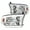 Chrome Housing Clear Lens, variant on Spec-D Tuning Chrome LED Strip Quad Style Headlights Compatible with 2009-2018 Dodge Ram 1500 2500 3500 Left + Right Pair Headlamps Assembly