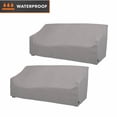 thumbnail image 2 of Modern Leisure Garrison Patio Loveseat Cover, Waterproof, 82.5"L x 38"W x 38.25"H, 2-Pack, Granite Gray, 2 of 15