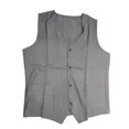 thumbnail image 2 of Joernso British Style Men Waistcoat V-neck Collarless Sleeveless Striped Print Vest Coat with Pockets Single Breasted Vest, 2 of 8