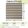 thumbnail image 2 of Brown and White Checkerboard Checkered Pattern Square Fitted Tablecloth with Elastic Edge,Square Table Cover,Washable Elastic Table Cover for Home Kitchen Party Decor 36"x36", 2 of 6