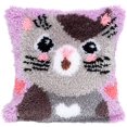 thumbnail image 1 of GEX DIY Latch Hook Kit Needlecrafts Gift Rug Cushion Cover Cute 16''by16'', 1 of 5