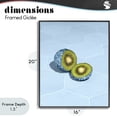 thumbnail image 4 of Stupell Industries Contemporary Blue Glimmer Kiwi Black Framed Giclee Art, 16 x 20, by LISH Creative, 4 of 8