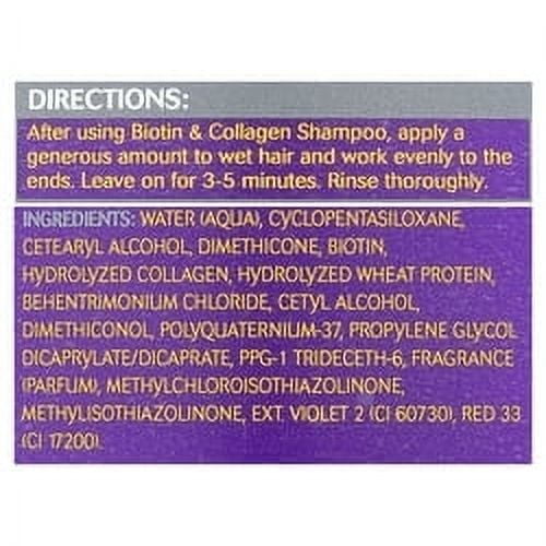 (6 pack) Equate Biotin & Collagen Conditioner for Hair Care, 33.8 fl oz, Compare to OGX® Thick & Full + Biotin & Collagen Conditioner