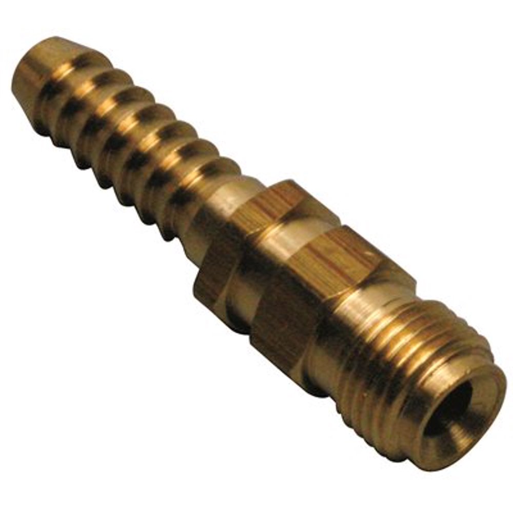 BRASS HOSE BARB, 1/4 IN. BARB X 1/4 IN. INVERTED FLARE ADAPTER per 32