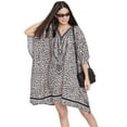 thumbnail image 3 of Gypsie Blu Women Short Kaftan Plus Size Summer Cover Up Tunic Beach Dress Casual Wear Mini Caftan Womens Dresses Online, 3 of 7