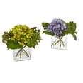 thumbnail image 2 of Nearly Natural 4347-S2 Hydrangea Artificial Arrangement - Set of 2, 2 of 3