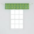 thumbnail image 2 of Ambesonne Lemons Window Valance, Lime and Pepper Mint Pattern, 54" X 12", Apple Green and Seafoam, 2 of 3