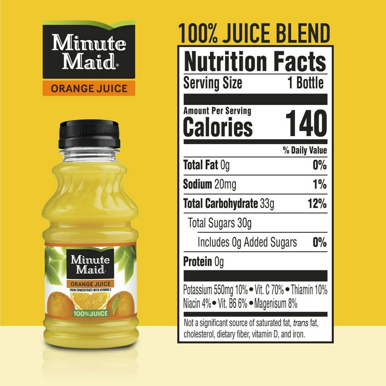 Minute Maid Orange Juice Drink, Made from Concentrate, 10 fl oz,