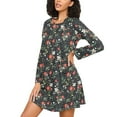 thumbnail image 3 of joogoo Cute Flowers Women's Long Sleeve Nightgown Sleepwear L, 3 of 8