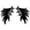black, variant on Women Natural Feather Cape Gothic Shawl Shrug Collar Feather Cape Accessory For Women