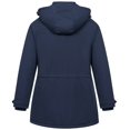 thumbnail image 2 of Chrisuno Womens Plus Size Winter Coats for Women Parka Jacket Women's Water Resistant Warm Hooded Coat Navy Blue 5X, 2 of 4