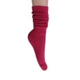 thumbnail image 4 of Slouchy Socks for Women Pack 3 Pairs Cotton Shoe Size 5 to 10 - Fuchsia, 4 of 14