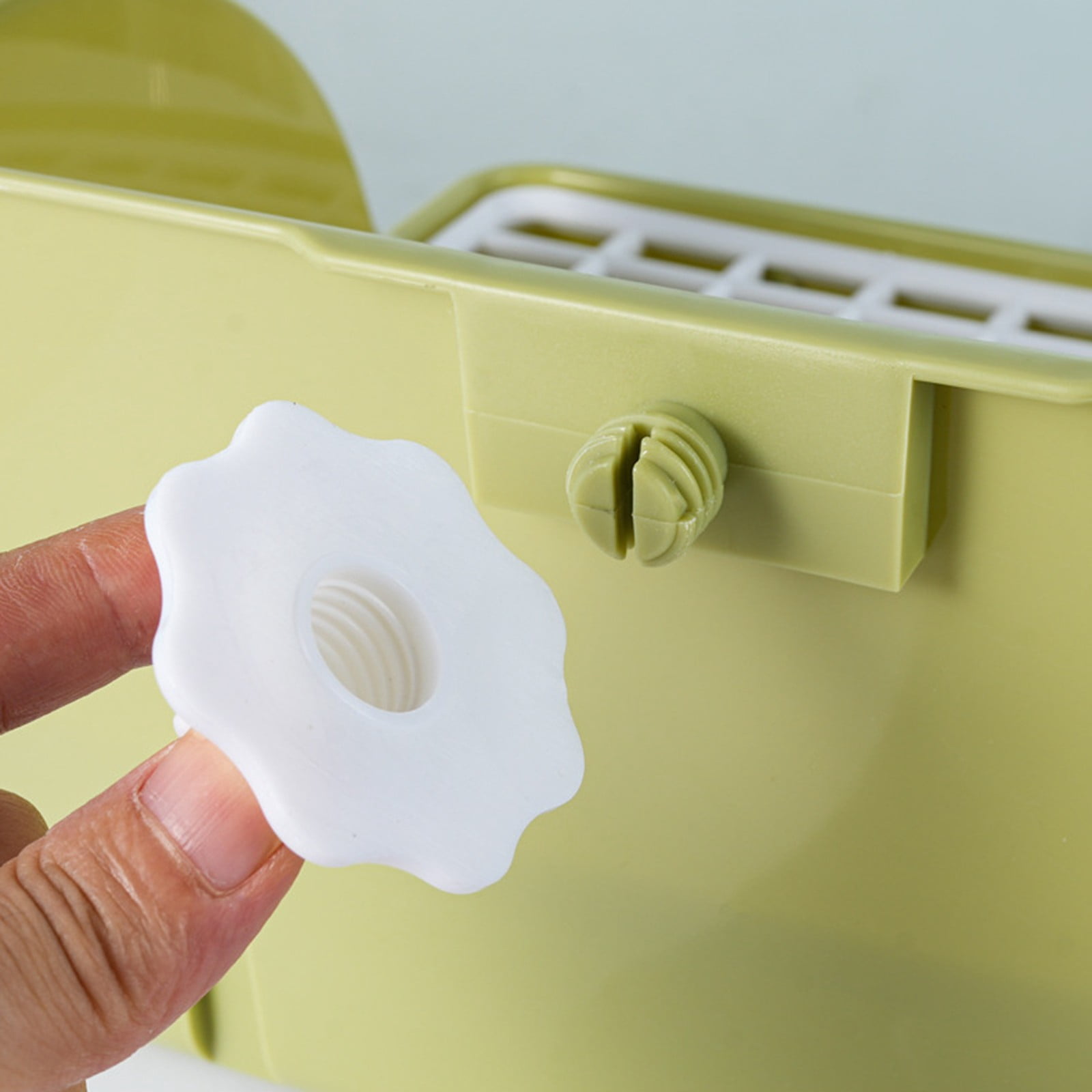 Parrot Shower Basin with Automatic Circulation - Bago Bird Shower, Sun, Xuan Bird, Large, White - for Pet Bird Bathing