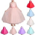 thumbnail image 5 of Hicidod Little Girls Sequin Mesh Flower Ball Gown Party Dress Tulle Tutu Prom Dresses Ruffled Lace Embroidery Princess Dress, 5 of 6