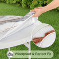 thumbnail image 5 of White Marble Copper Line Pattern Round Fitted Tablecloth with Elastic Edge,Dining Table Cover Waterproof,Outdoor Round Tablecloth for Camping,Dining,Indoor and Outdoor, 5 of 7