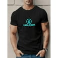 thumbnail image 2 of VOLCOM Men'S Casual Crew Neck T-Shirt, Short Sleeve Regular Fit Polyester Tee with Alphabet Applique, Summer Night Out Top, 100% Polyester Knit Fabric, Slight Stretch - Regular Length Tee For Adult,, 2 of 8