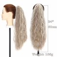 thumbnail image 5 of Benehair Real Thick Clip in Ponytail Hair Extensions 100% Natural Claw on Long Corn Wavy Pony Tails Jaw Kinky Wavy Ponytail Hair Extension for Women Sandy Blonde&Bleach Blonde 24" 165g, 5 of 9