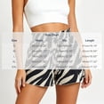 thumbnail image 7 of TEAJOPSUU Summer Zebra Print Shorts for Women Loose Drawstring Beach Shorts Casual Loungewear Flowy A-Line Shorts Black, 7 of 7