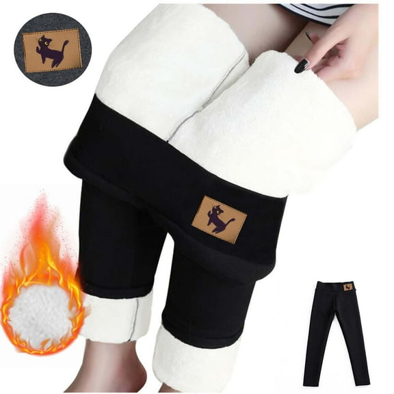 Sakmal Patterned Fleece Lined Black Tights Women Opaque Footless Leggings High Waisted Women's Tight