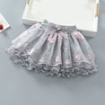thumbnail image 2 of XXWXYD Girls Summer Half Skirt 1-7 Years, Embroidered Pattern Bow Multi Layer Pommel Skirt Casual Outing Flowy Comfortable Cute Floral Design for Toddler Playdate, 2 of 5