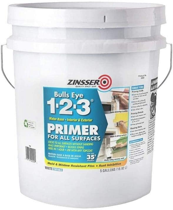 Zinsser Bulls Eye 123 White Primer and Sealer 5 gal.
