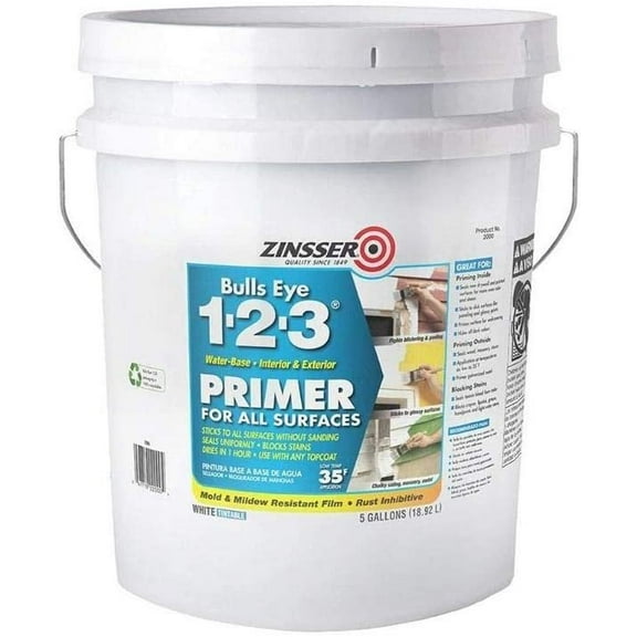 Zinsser Bulls Eye 123 White Primer and Sealer 5 gal.
