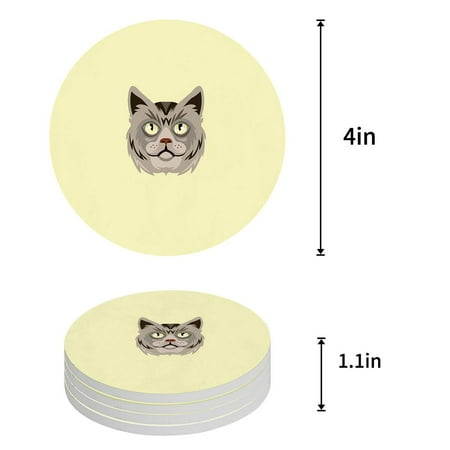 

KXMDXA Bohemian Pattern Set of 6 Round Coaster for Drinks Absorbent Ceramic Stone Coasters Cup Mat with Cork Base for Home Kitchen Room Coffee Table Bar Decor