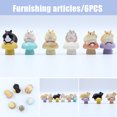 thumbnail image 2 of CAROOTU 6pcs/set Hamster Cute Figure Toy Anime Pvc Action Figure Toys Collection for Model, 2 of 6