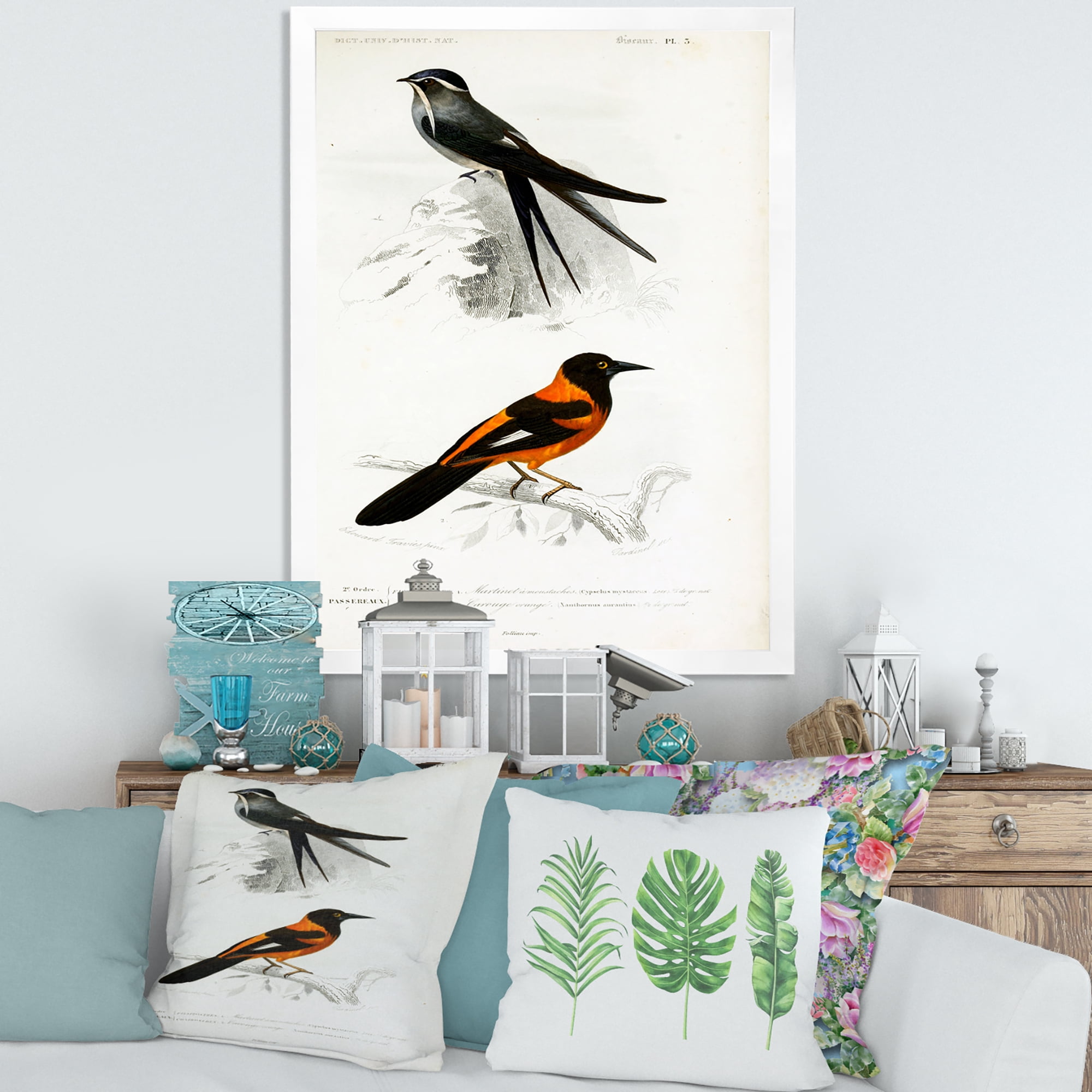 Designart 'Ancient Bird II' Traditional Framed Art Print