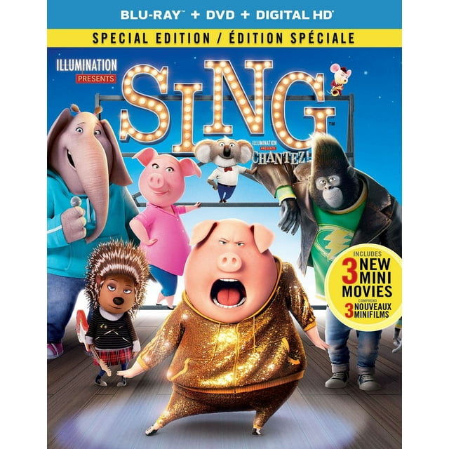 Sing (Blu-ray + DVD + Digital HD) (Bilingual)