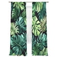 thumbnail image 6 of Palm Leaf Sheer Curtains for Living Room Bedroom Green Tropical Plant Summer Nature Scenery Sheer Curtains 84 Inch Long 2 Panels Set Light Filtering Curtain Window Treatments Drapes for Dining Room, 6 of 6