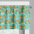 thumbnail image 3 of Ambesonne Mermaid Valance Pack of 2, Cartoon Character Sea, 54"X12", Turquoise Marigold Green, 3 of 5