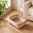 thumbnail image 3 of ICQOVD Semi Enclosed Cat Litter Box with Spray Proof Design Non Stick Easy Clean Pet Toilet for Kittens and Small Cats, 3 of 6