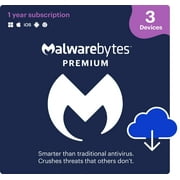 Malwarebytes Premium Security 3-Device 1-Year Subscription [Digital Download]