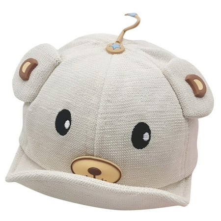 

Sun Hat For Baby Cartoon Beer Protection Screen Cap Hats Beige