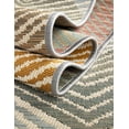 thumbnail image 5 of Unique Loom Outdoor Modern Collection Area Rug - Strata (4' 1" x 6' 1" Rectangle Gray/Ivory), 5 of 9