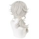 thumbnail image 3 of Peluca larga para cosplay Frederick, color crema claro, con cola de caballo pequeña, 3 of 3