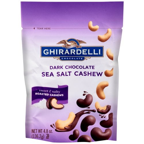 Ghirardelli Sea Salt Cashew Dark Chocolates, 4.8 Oz.