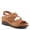 CAMEL, variant on Women's GRIGGS Hook and Loop Backstrap Wedge Sandals - High-Quality Leather, Adjustable Fit, Made in Turkey
