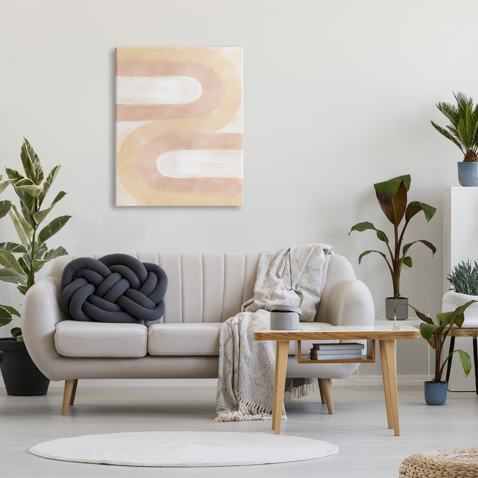 Stupell Industries Wavy Alternating Arches Abstract Painting Gallery Wrapped Canvas Art Print Wall Art, 30 x 40