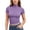 09#Purple, variant on Womens Mock Neck Shirts 2026 Short Sleeve Tshirts Slim Fitted Dressy Casual Summer Basic Tees Hot Pink M