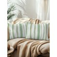 thumbnail image 2 of Outdoor Pillows Waterproof, Green Stripe Bedding Throw Pillows with Insert for Couch Sofa Bed, Modern Abstract Ombre Geometric Lines 12x20 Inch Pillowcases Decorative Camping Patio Pillow Set of 2, 2 of 8