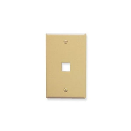 Iridescent Faceplate - Icc IC107LF1IV Faceplate, Oversized, 1-port, Ivory