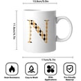 thumbnail image 2 of Initial Letters Decor Coffee Mugs, Halloween Diamond Plaid Monogram Letter K Mug, Any Letter Floral Alphabet Coffee Cup For Her Birthday Christmas Mothers Day Coffee Mug 11oz, 2 of 5