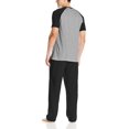 thumbnail image 6 of Hanes Men's Adult X-Temp Short Sleeve Cotton Raglan Shirt and Pants Pajamas Pjs Sleepwear Lounge Set - Black (Medium), 6 of 6
