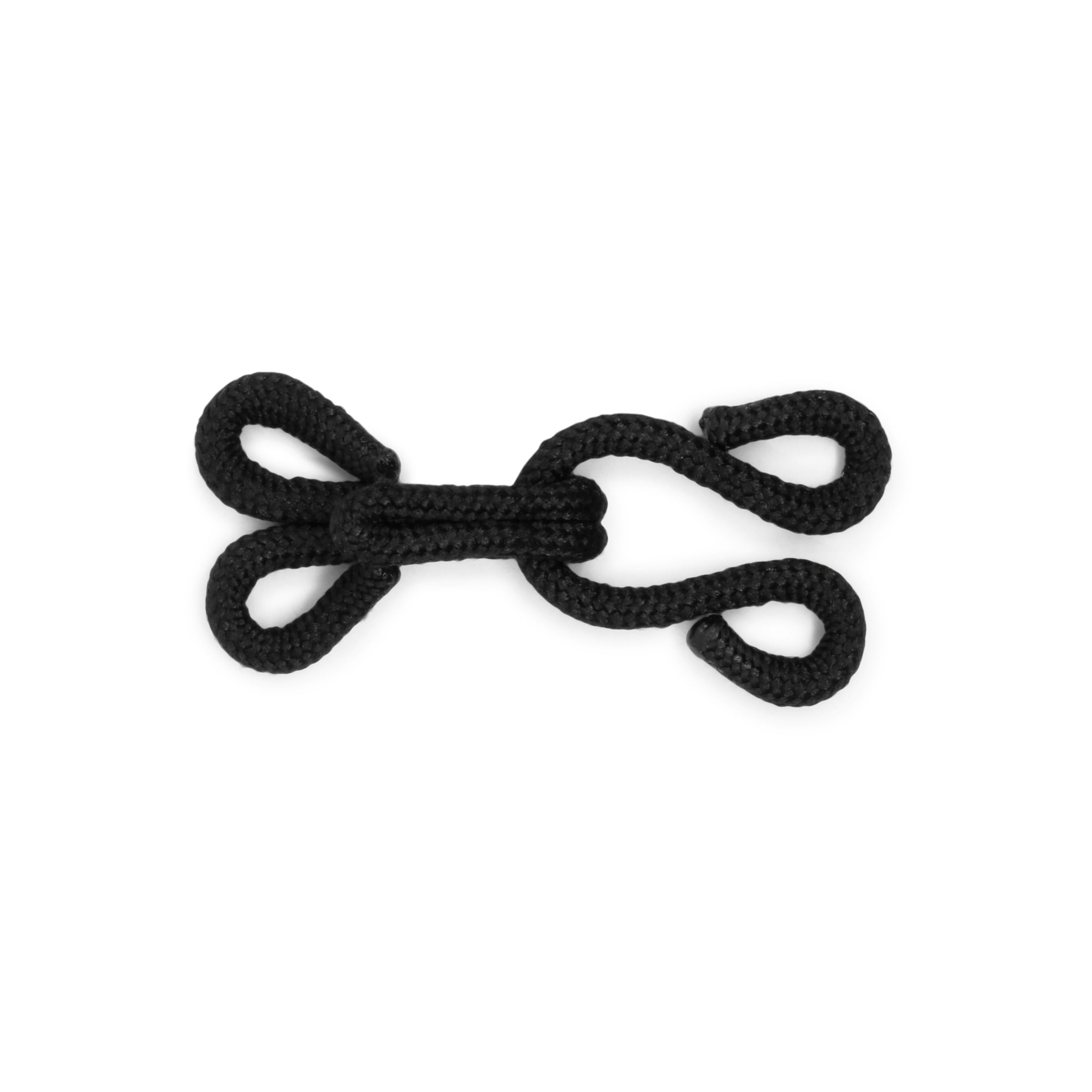 (4 pack) Dritz Covered Black Hooks & Eyes for clothing or crafting, 2 Sets