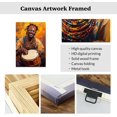 thumbnail image 5 of ZHONGYUTONG African American Men Music Wall Art Africa Drum Canvas Black Man Pictures Ethnic Instruments Traditional Painting Prints Afro Home Decor Framed (28.00" x 42.00"), 5 of 5