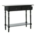 thumbnail image 3 of SAFAVIEH Rosemary 2-Drawer Console Table Distressed Black, 3 of 7
