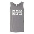 thumbnail image 2 of Wild Bobby One Nation Under God Inspirational/Christian Men Graphic Tank Top, Heather Grey, Small, 2 of 5