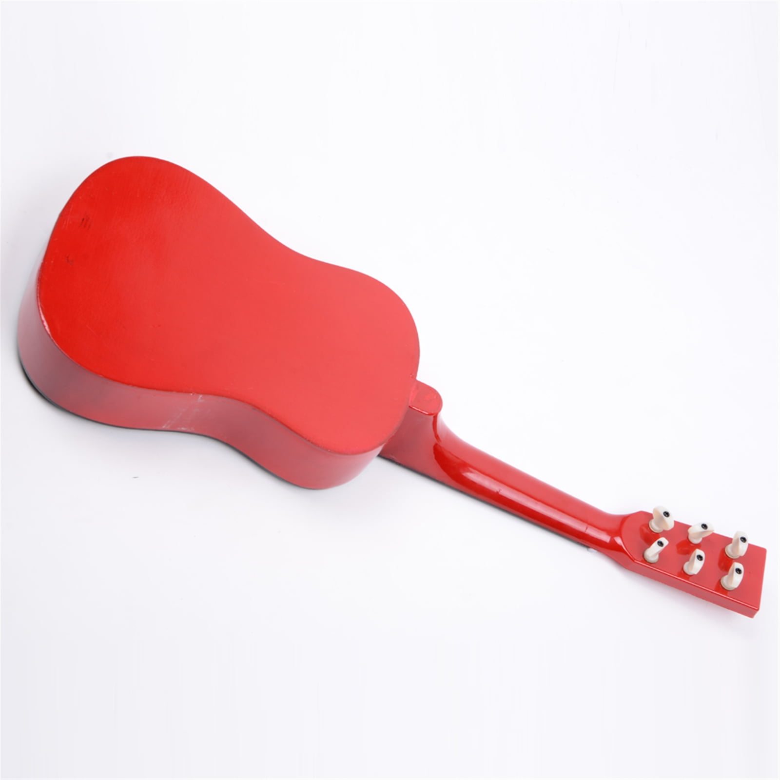 23" Acoustic Guitar Pick Strings Beginner Guitar Starter Kit with Strings & Pick for Kids Adult, Red